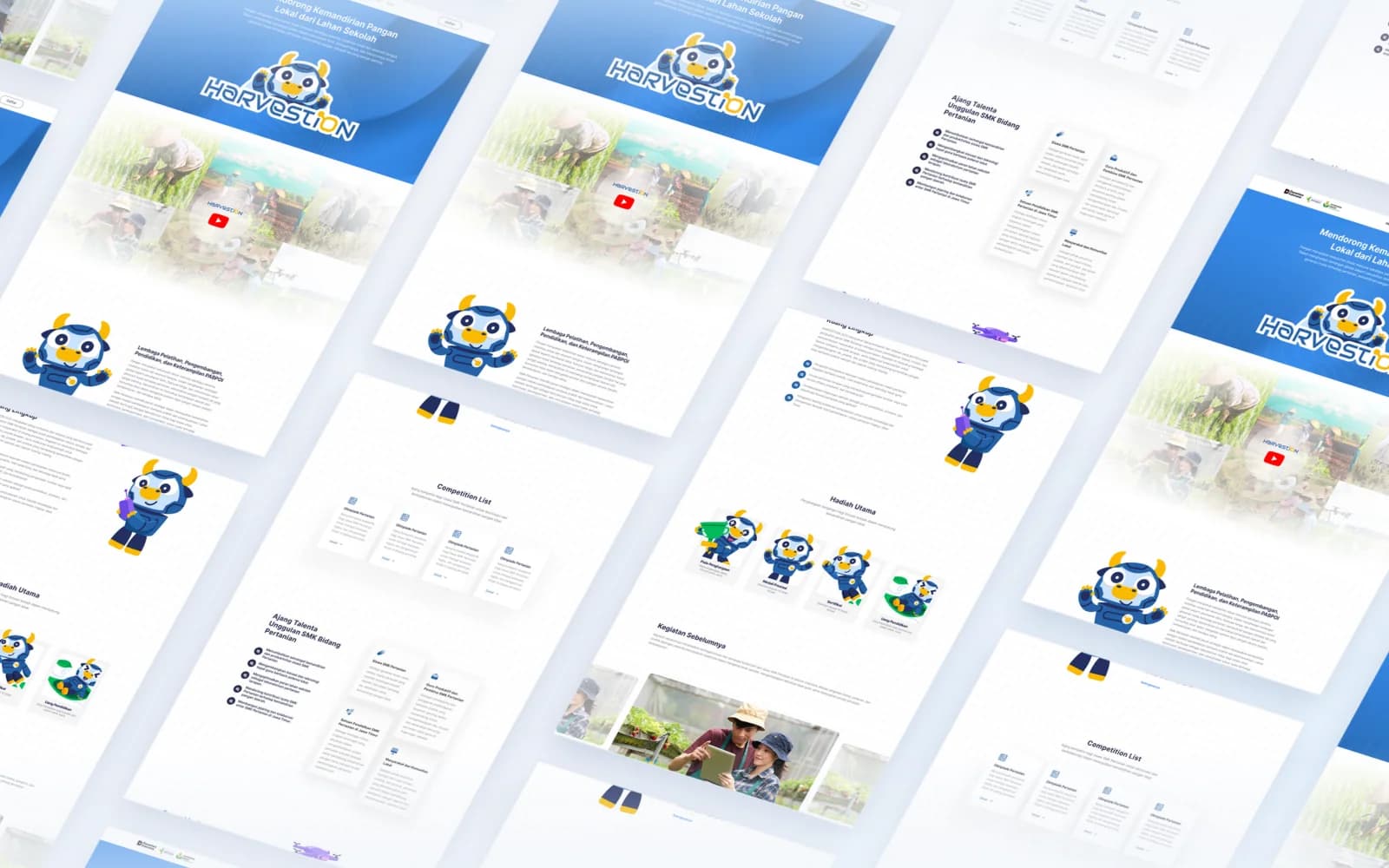 Harvestion event landing page
